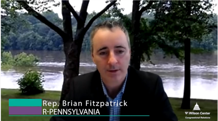 Video still from interview with Rep. Brian Fitzpatrick