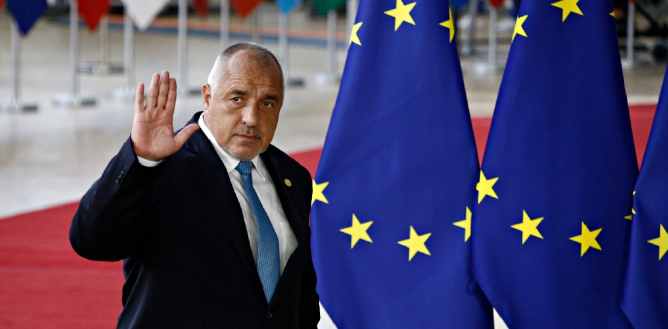 Boyko Borissov outside of the European Council