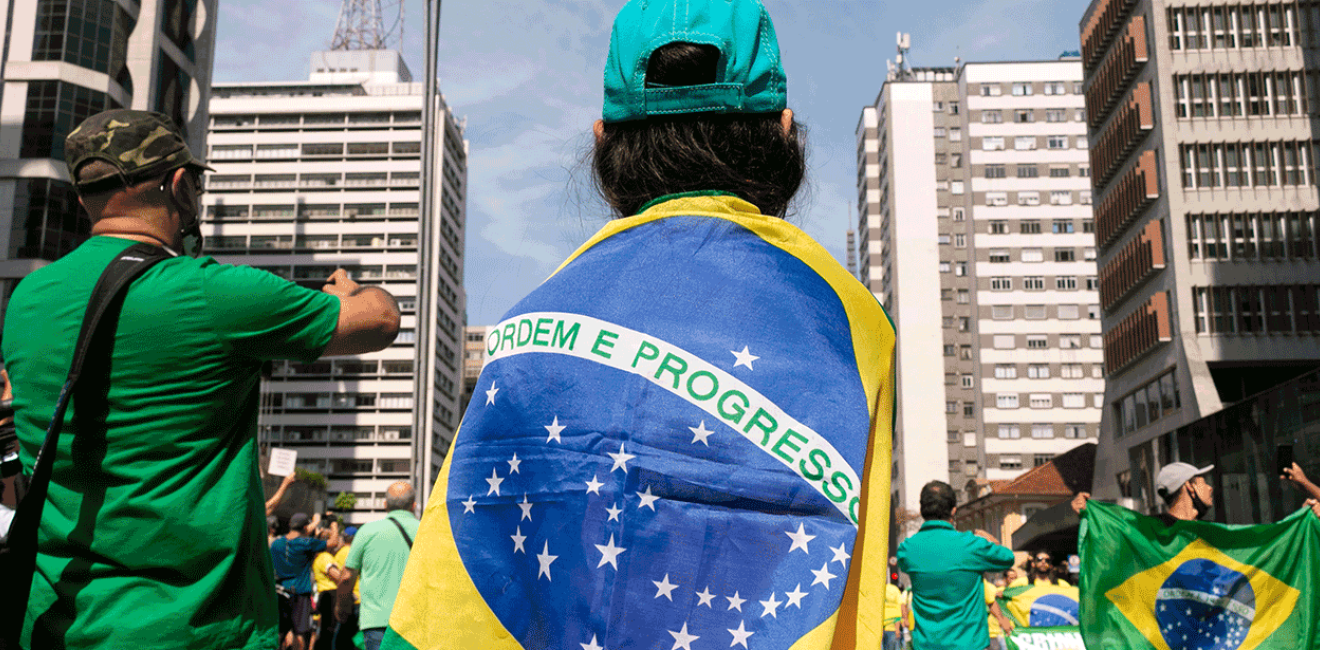 Child with Brazilian Flag