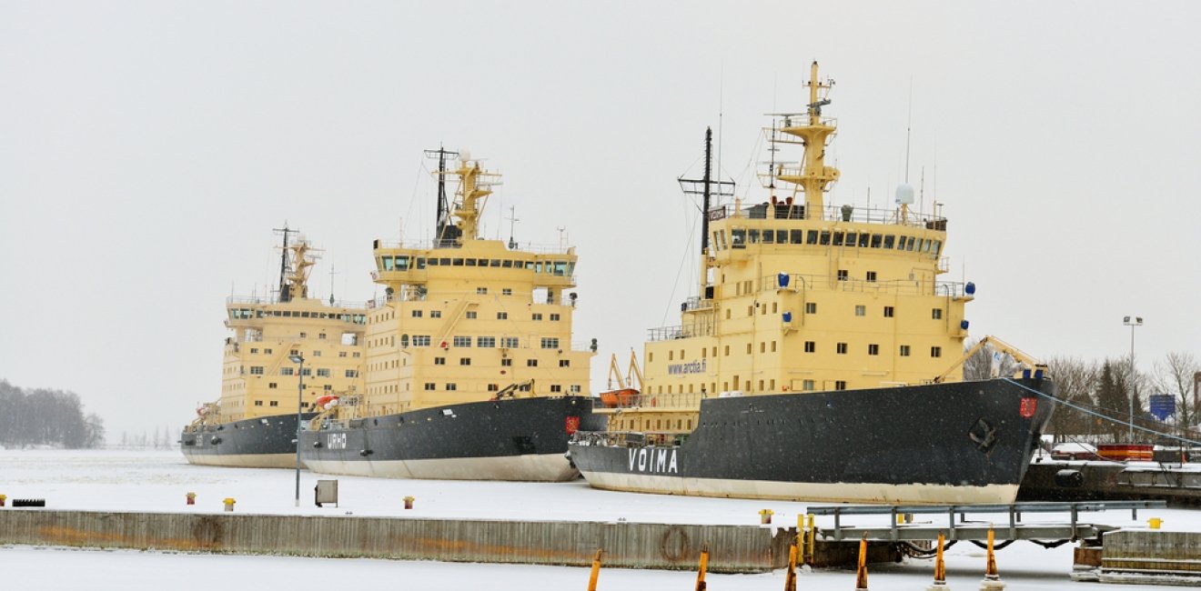 Finnish icebreakers in Helsinki harbour