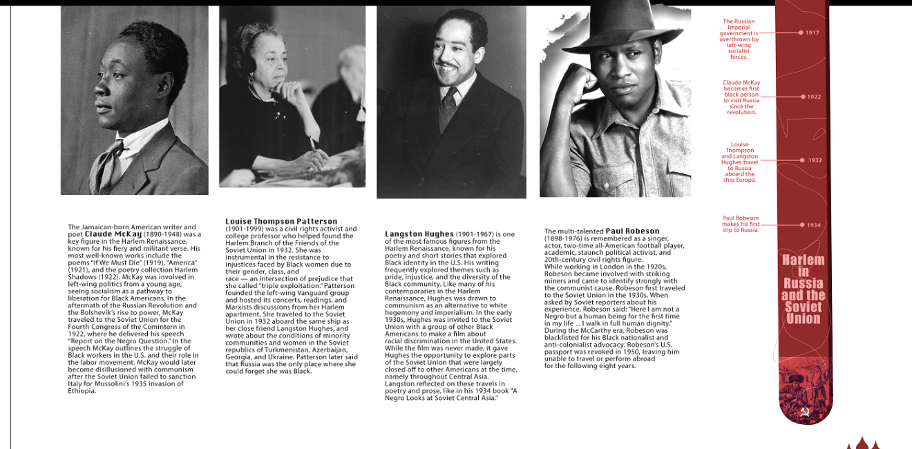 Kennan Institute infographic: Harlem Renaissance in the USSR