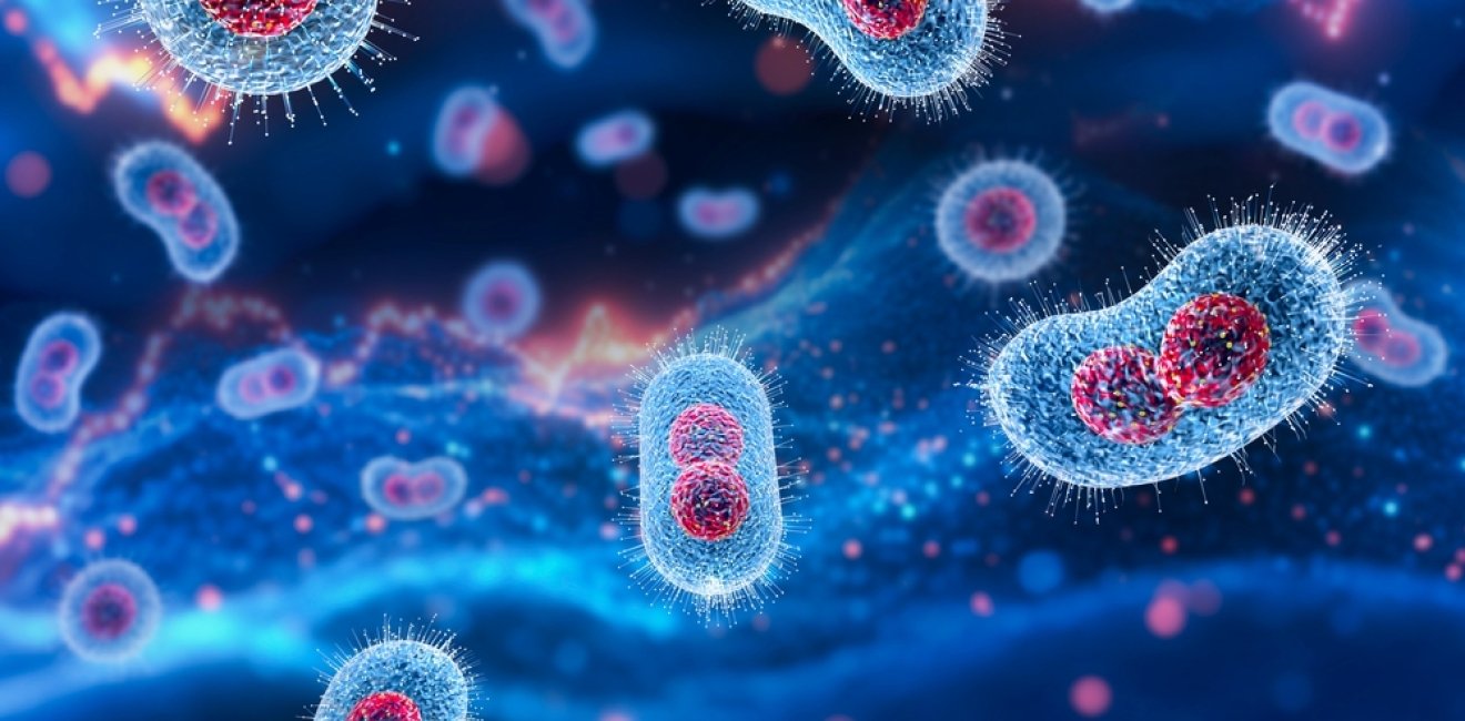 Microscope view of monkeypox, it is a disease caused by infection with a virus. People with mpox often get a rash, along with other symptoms. 3d rendering 
