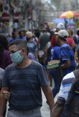 Brazilian people walking down the street