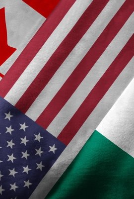 Canada-United States-Mexico Flags