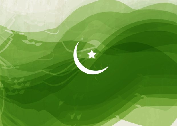An abstract representation of the Pakistani flag