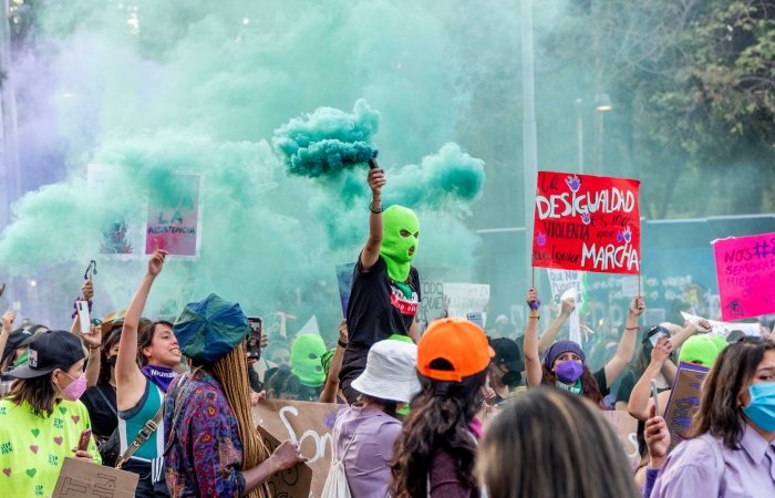 Feminicidio protesta mascara verde