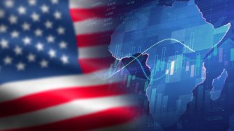 The American Flag and the growth rate of the stock market and the Africa economy