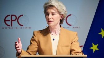 Ursula von der Leyen speaking at the European Policy Center