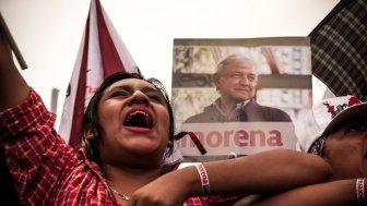 AMLO supporter at a rally