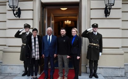 Volodymyr Zelensky and Antonio Costa in Kyiv.