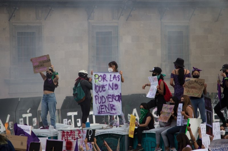 Women's protest "for those who could not be here" in Mexico