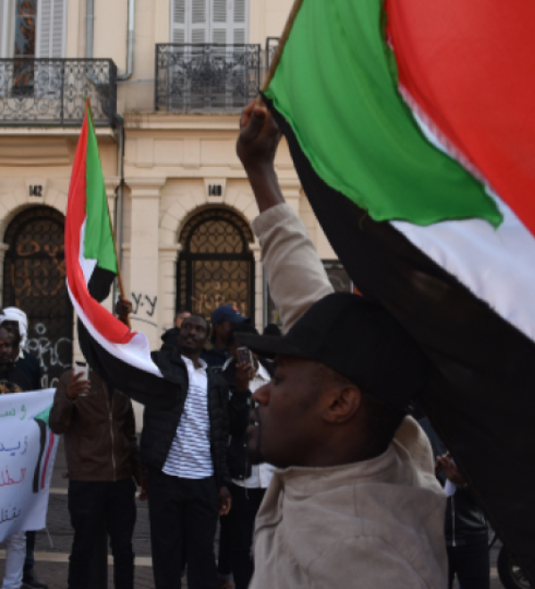 Peaceful demonstration in support of the mobilization against the dictatorship of Al-Bashir in Sudan