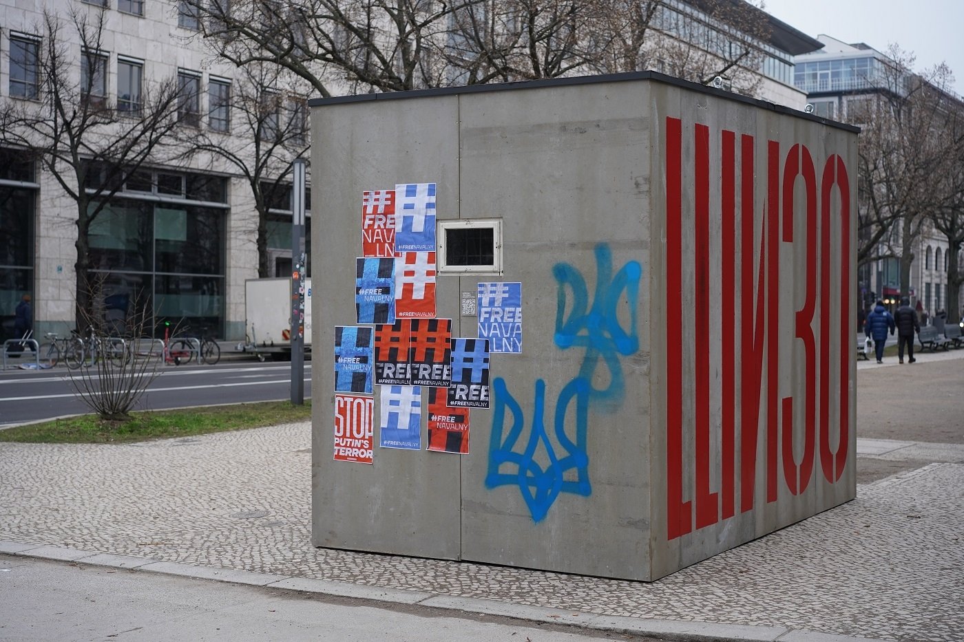 Navalny protest art in Berlin Germany