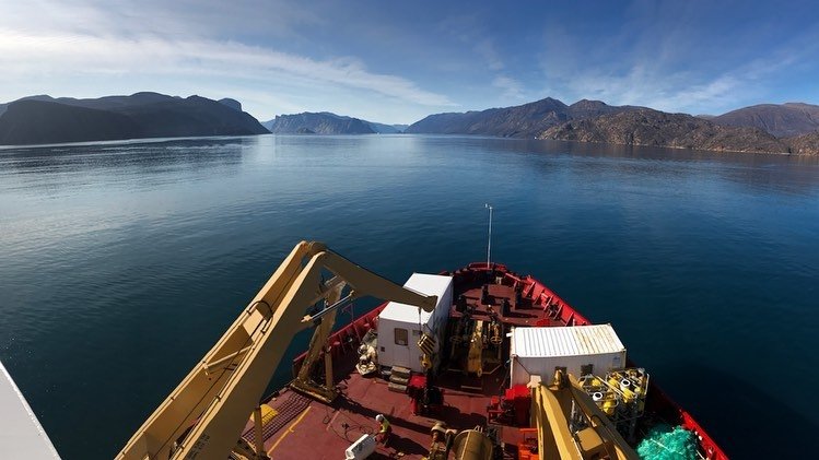 Aboard the CCGS Amundsen somewhere off the coast of northern Baffin Island, courtesy of Sam Athey. 