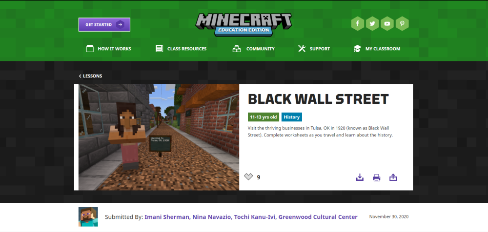 Black Wall Street Minecraft Website Screenshot