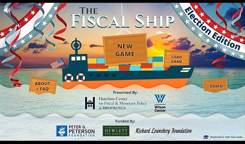 Screenshot of Fiscal Ship's election edition