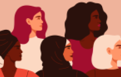 5 women of different nationalities standing side by side