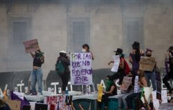 Women's protest "for those who could not be here" in Mexico