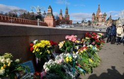 Nemtsov Moscow bridge memorial