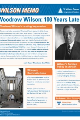 Wilson Memo: Woodrow Wilson 100 Years Later